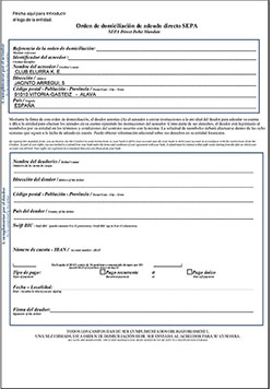Hoja de domiciliación SEPA - Elurra K.E.